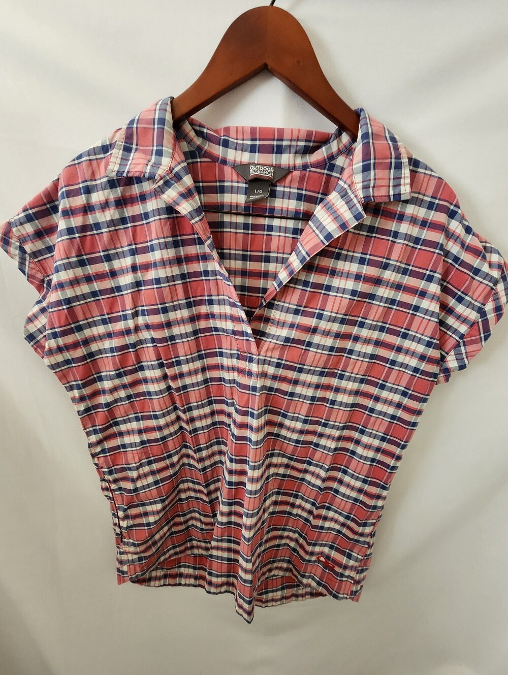 Outdoor Research Plaid Pullover Top. Size Large